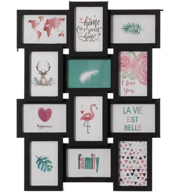 Hastings Home Collage Photo Frame Display for 12 Pictures - Black