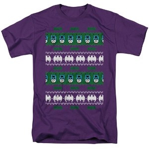 Men's Batman Christmas Sweater T-Shirt - 1 of 4