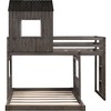 Whisen Playhouse Style L-Shaped Twin Over Full Bunk Bed with Built-in Ladder and Guardrails - 3 of 4