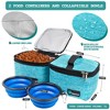 PetAmi Dog Travel Bag, Pet Supplies Organizer with Pockets, Food Container Collapsible Bowls, Gift Accessories Weekend Camping - 3 of 4