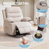 Recliner Chair, Oversized Manual Reclining Rocking Chair, 360 Swivel with Cup Holder, Massage and Heat Recliner, Single Sofa Chairs - 4 of 4