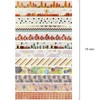 Wrapables Elegant Gold Foil Washi Tape Box Set for Arts & Crafts, Scrapbooking, Stationery, Diary (12 Rolls), Pink Festival - 2 of 4