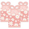 Big Dot of Happiness Pink Daisy Flowers - Square Favor Gift Boxes - Floral Party Bow Boxes - Set of 12 - 2 of 4