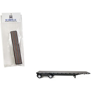 High Boy Spread Axle Flatbed Trailer Black 1/87 (HO) Scale Plastic Model Car by HO Logistics - 1 of 4