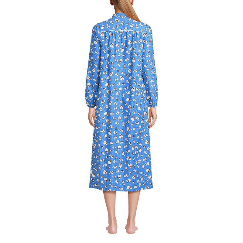 Lands' End Women's Long Sleeve Flannel Nightgown, 2 of 5