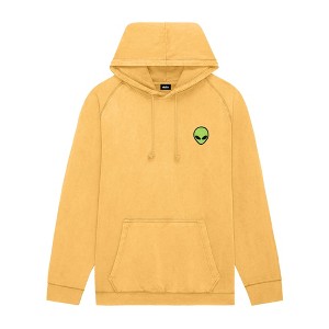 Dalix Alien Embroidery Washed Hoodie Sweatshirt Hoodie Fleece Relaxed Fit Lounge Mens - 1 of 4