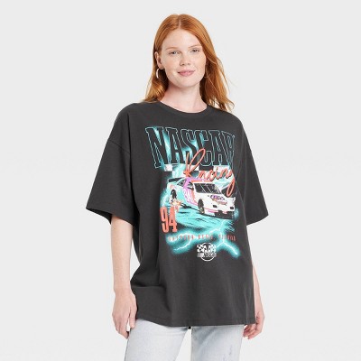 Source Super Chic Vintage Black Rock Graphic Tees Women Oversized