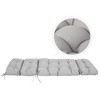 ARTPLAN Outdoor Chasie Lounge Tufted Thick Cushion with Ties,Replacement Wicker Chair Cushion for Paito Fruniture,72x22x4inches - 4 of 4