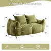 Lyngins Giant Bean Bag Chair, Oversized Rabbit Fabric Lazy Chair with High-Density Foam, 2-Seater Accent Chair, Fluffy Loveseat Bean Bag Sofa Chair - 3 of 4