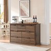7 Drawer Dresser, 52" Wide Curved Fluted Chest, Modern Storage Organizer & TV Stand for Bedroom Living Room-3irtyhousy - 2 of 4