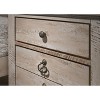 Vynxaria Imerland 3-Drawer Nightstand, Antique Brown, Patched Wood Top, Felt-Lined Top Drawer, English Dovetail, Metal Handles - 3 of 4