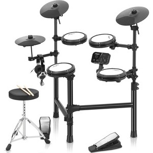 Whizmax Electronic Drum Set for Beginner with 150 Sounds,with 4 Quiet Electric Drum Pads, 2 Switch Pedal, Drum Throne, Drumsticks, On-Ear Headphones - 1 of 4