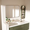 Rectangular Framed Tempered Glass Wall-Mounted Bathroom Vanity Mirror - 2 of 4