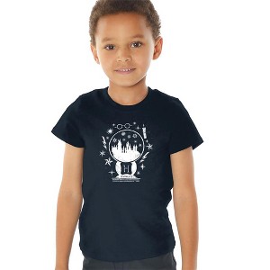 Toddler Boys' Harry Potter Hogwarts Christmas Snow Globe Stamp T-Shirt - 1 of 4