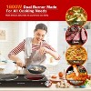 Techwood 1800W Electric Hot Plate Cooktop for Cooking,Infrared Ceramic Countertop Stove Top 2 Burners,Stainless Steel Portable Electric Burner - 3 of 4