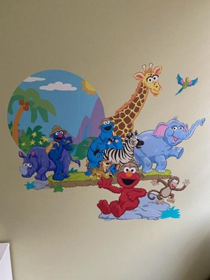 Wall Stories Stickers muraux pour enfants - Sesame Street, Elmo va au Zoo - Stickers  muraux interactifs pour chambre d'enfant - Grand autocollant mural avec  application de jeu et d'activité gratuite