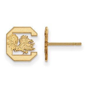 Black Bow Jewelry 14k Yellow Gold South Carolina Gamecocks NCAA Post Earrings - 1 of 3