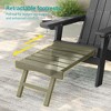 Sonkuki 2-Piece Folding Adirondack Chair with Retractable Ottoman, Fire Pit Patio Chair with Cup Holder Lawn Outdoor Lounge Chair - 4 of 4