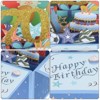 Unique Bargains 3D Pop-Out Gold Foil Birthday Card with Greeting Card and Envelope - 3 of 4