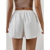 Women's Casual Drawstring Elastic Waist Shorts with Pockets Comfy Summer Lounge Short Pant - 3 of 4