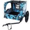 LAOTIES Foldable Dog Bike Trailer for Small Dogs And Cargo,Heavy Duty Dog Carrier with 16" Wheels,Hitch - 2 of 4