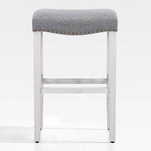 WestinTrends 29" Upholstered Saddle Seat Bar Stool - 1 of 4