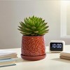 Wooakway 8" Dia Outdoor Indoor Ceramic Planter Pot Decorative Planter with Drainage Hole Patio Flower Pot - 4 of 4