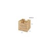 mDesign Hyacinth Woven Cube Bin Basket Organizer, Handles, 6 Pack, Natural/Tan - 3 of 4