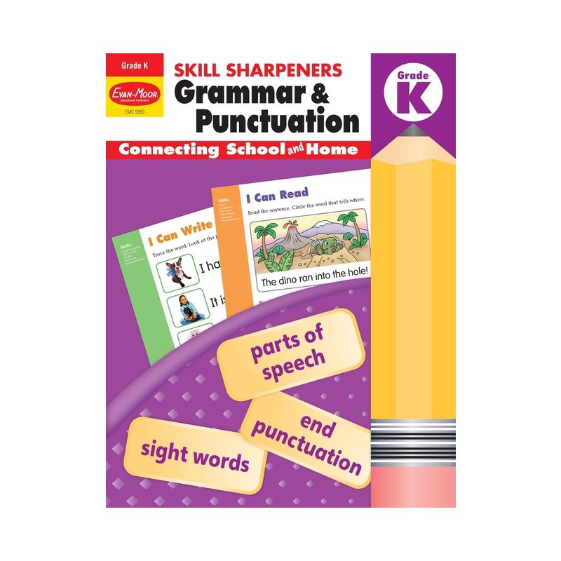 Skill Sharpeners: Grammar & Punctuation, Kindergarten Workbook - (Skill Sharpeners Grammar and Punctuation) by  Evan-Moor Educational Publishers, 1 of 2