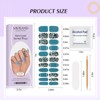 Saviland Women's 22pcs Semi Cured Gel Nail Strips Kit - Brighter Long Lasting Nail Design with Tools.(Zebra Blue Series) - 4 of 4