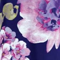 navy purple floral