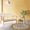 Costway Modern Fabric Loveseat Sofa Couch Upholstered 2-Seat Wood Armchair - 4 of 4