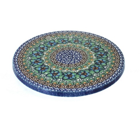 Blue Rose Polish Pottery Mardi Gras Trivet : Target