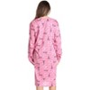Just Love Womens Nightgown - Long Sleeve Henley Oversized Sleepwear Gown - 3 of 3