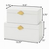 Vintiquewise Set of 2 Decorative Wooden Storage Boxes with Gold Accent for Keys, Jewelry, Makeup, Crafts, Accessories, Home Office & Bedroom Décor - 4 of 4