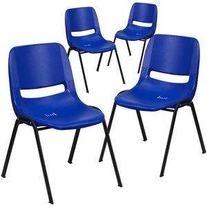 Flash Furniture 4 Pack HERCULES Series 440 lb. Capacity Kid's Ergonomic Shell Stack Chair with 12" Seat Height - 1 of 1