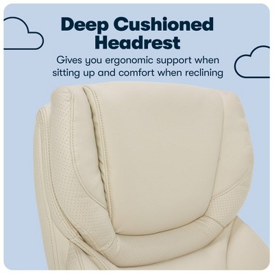Ivory High Back Bonded Leather Executive Swivel Chair