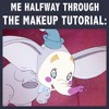 Women's Dumbo Makeup Meme T-Shirt - image 2 of 4