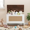 Storage Chest,Rattan Toy Chest,30" Wooden Storage Bench with Safety Hinge,Blanket Chest - 3 of 4