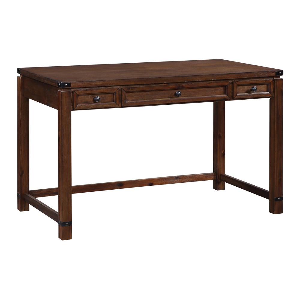 Photos - Office Desk Baton Rouge Home Office Writing Desk Brushed Walnut Finish - OSP Home Furn