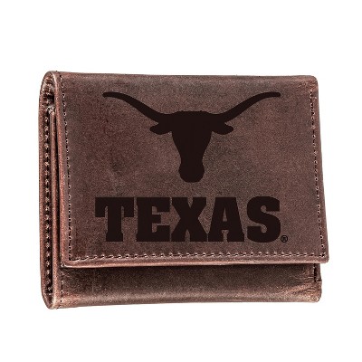 Evergreen University of Texas Crazy Horse Collection Tri-Fold Wallet