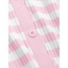 Women's Button Down Knit Striped Cardigan - Long Sleeve Crop Tops with Ribbed Textured Knit and Wavy Neckline, Slim Fit Shrugs - 3 of 4