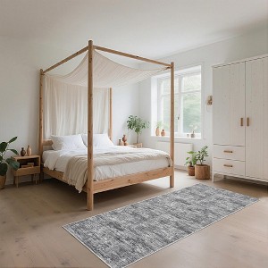 Washable Area Rugs for Living Room, Non-Slip Modern Abstract Rug for Bedroom, Low Pile Stain-Resistant Soft Contemporary Neutral Carpet - 1 of 4
