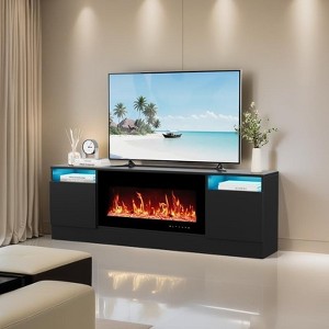 Jojoka Modern TV Stand for TV Up to 75 inch TV, 70 inch Television Media Console Table Cabinets With LED Lights - 1 of 4