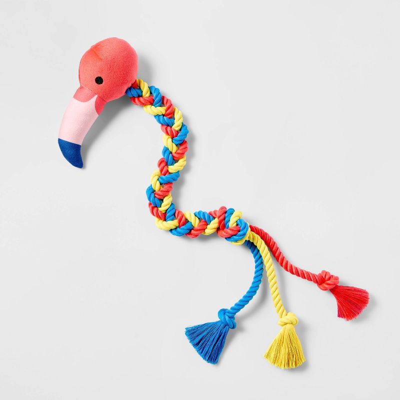 23&#34; Flamingo with Rope Dog Toy - Sun Squad&#8482;, 1 of 4