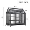 JUJABU Heavy Duty Dog Cage pet Crate with Roof & window on roof - 2 of 4