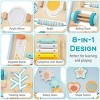 Angel Sar 8-in-1 Blue Wooden Baby Walker with Xylophone & Shape Sorter, Multi-Activity Push Toy for Toddlers 1+ Years with Mirror, Gears, Storage - 4 of 4