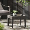 Vynxaria Patio End Tables - 15-Inch Brown Multi Outdoor Antibes Wicker Accent Table - 2 of 4