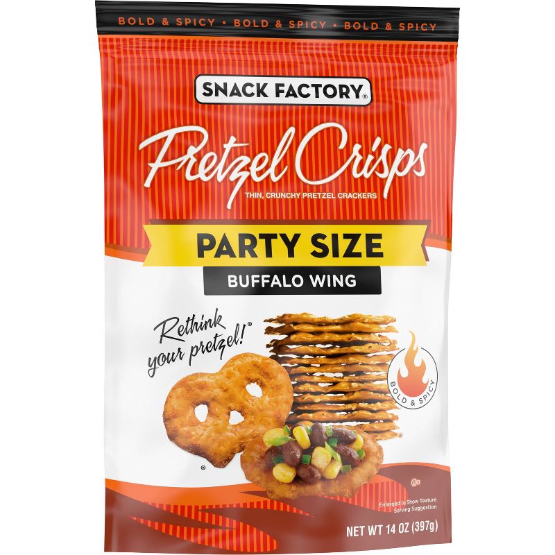 Snack Factory Pretzel Crisps Buffalo Wing Party Size - 14oz, 5 of 9