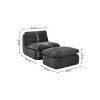 Oversized Corduroy Bean Bag Chair for Adults with Ottoman,Ergonomic Memory Foam Floor Lounger for Living Room,Bedroom or Game Room–The Pop Home - 4 of 4